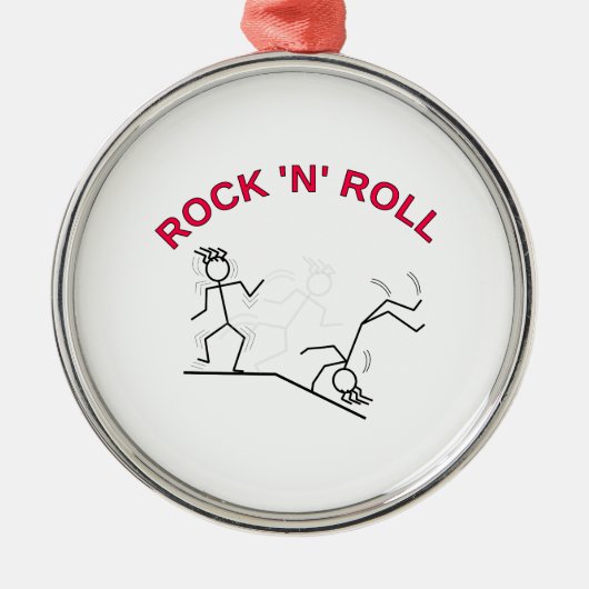 Rock 'N' Roll Metalen Ornament (Voorkant)