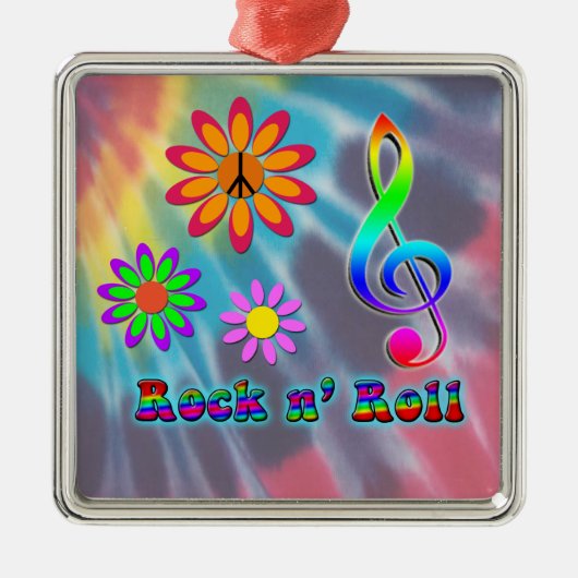 Rock-'n-roll Metalen Ornament (Voorkant)