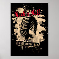 Rock-n-Roll-microfoon - rood