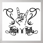 Rock 'n' Roll Music Symbol Poster (Voorkant)