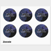 Rock n Roll Musical Bar Bat Mitzvah Reageer sticke Ronde Sticker (Vel)