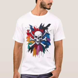 Rock 'n' Roll Muurschildering Schedel T-shirt