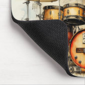 Rock-'n-Roll-muziek Drums Gitaarsymbolen Muismat (Hoek)