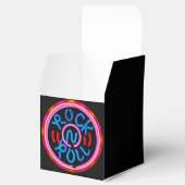 Rock n Roll Muziek Neon Sign Look Gift/Favor Box Bedankdoosjes (Geopend)
