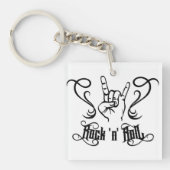 Rock 'n' Roll-muzieksymbool  Sleutelhanger (voorkant)
