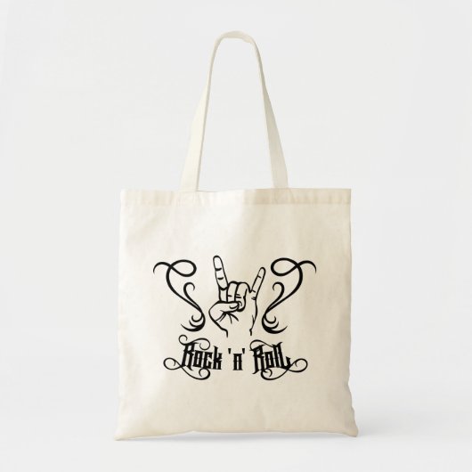 Rock 'n' Roll-muzieksymbool Tote Bag (Voorkant)