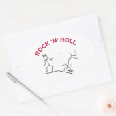 Rock 'N' Roll Ovale Sticker (Envelop)