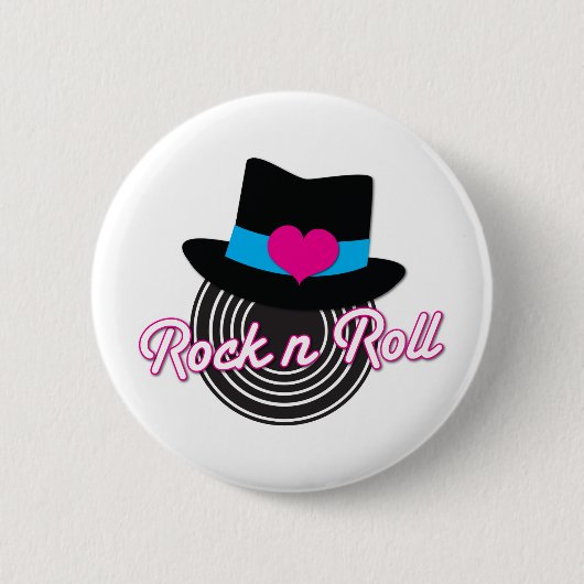 Rock n Roll pet Ronde Button 5,7 Cm (Voorkant)
