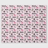 Rock n roll Pink Check Cadeaupapier (Vlak)