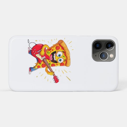 **Rock ’n’ Roll Pizza – Funny Guitar-Playing Slice Case-Mate iPhone Case (Achterkant (horizontaal))