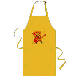 **Rock ’n’ Roll Pizza – Funny Guitar-Playing Slice Lang Schort