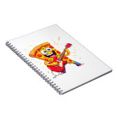 **Rock ’n’ Roll Pizza – Funny Guitar-Playing Slice Notitieboek (Rechterzijde)