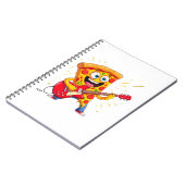 **Rock ’n’ Roll Pizza – Funny Guitar-Playing Slice Notitieboek (Linkerzijde)