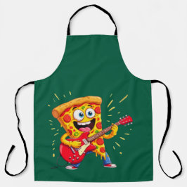 **Rock ’n’ Roll Pizza – Funny Guitar-Playing Slice Schort