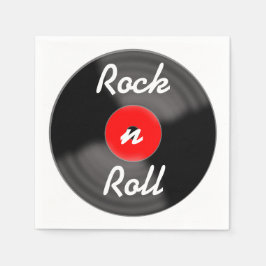 Rock-'n-roll-plaat Napkins Servetten