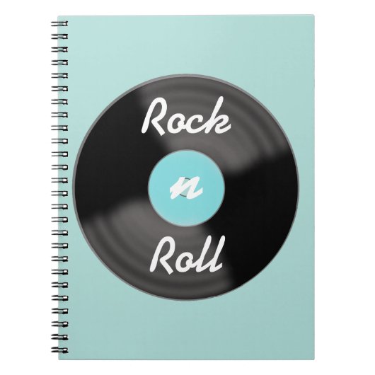 Rock N Roll Platenboek Notitieboek (Voorkant)