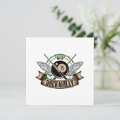 Rock n Roll Pool Billiards 8 Ball Rockabilly Kaart (Staand voorkant)