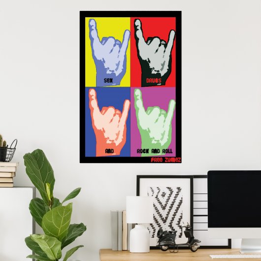 Rock N Roll Poster (Thuiskantoor)