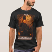 Rock 'N Roll Pumpkin Tarot Kaart Mannen T-shirt (Voorkant)