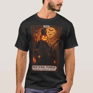 Rock 'N Roll Pumpkin Tarot Kaart Mannen T-shirt