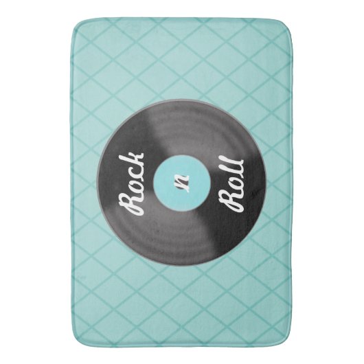 Rock n Roll Record Bad Mat Rug (Voorkant Verticaal)