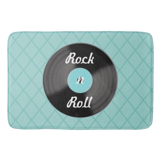 Rock n Roll Record Badmat Tapijt (Voorkant)
