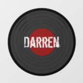 Rock N Roll Record gepersonaliseerd Raamsticker (Vel)
