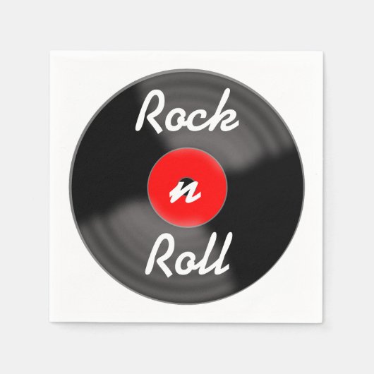 Rock n Roll Record Servetten (Voorkant)
