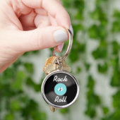 Rock n Roll Record Sleutelhanger Cadeau (Hand)