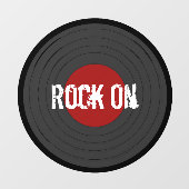 Rock N Roll Record  Windows Cling Raamsticker (Vel)