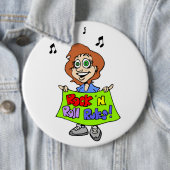 ROCK 'N ROLL REGELS RONDE BUTTON 6,0 CM (In situ)