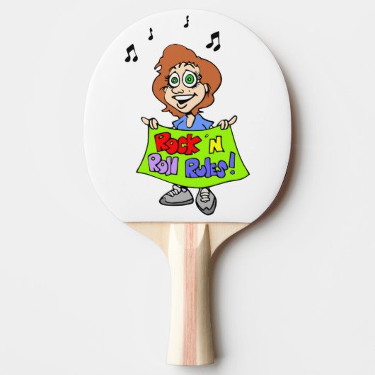 ROCK 'N ROLL REGELS TAFELTENNISBATJE (Voorkant)