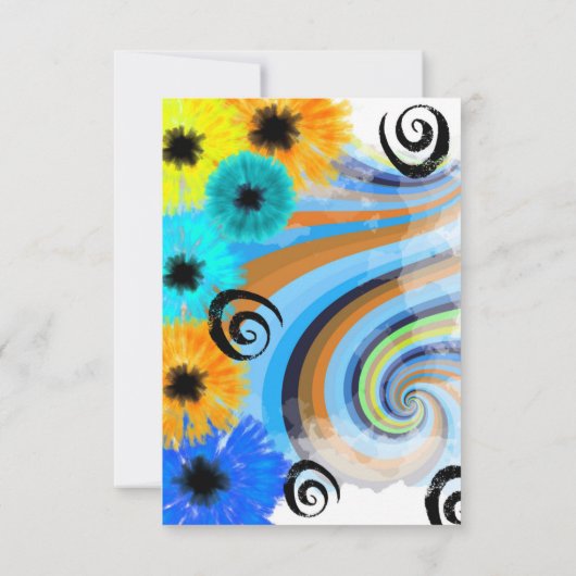 Rock 'n Roll Retro, psychedelische Kaart (Achterkant)