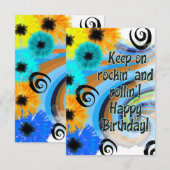 Rock 'n Roll Retro, psychedelische Kaart (Voorkant / Achterkant)