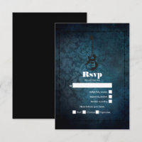 Rock-'n-roll retro vintage trouwkaart RSVP
