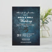 Rock n' Roll Retro Vintage Wedding Invitation Kaart (Staand voorkant)
