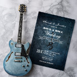 Rock n' Roll Retro Vintage Wedding Invitation Kaart<br><div class="desc">aan uw gebeurtenisspecificaties.</div>
