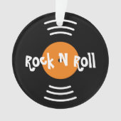 Rock n Roll retro vinylplaat kerstornament Ornament (voorkant)