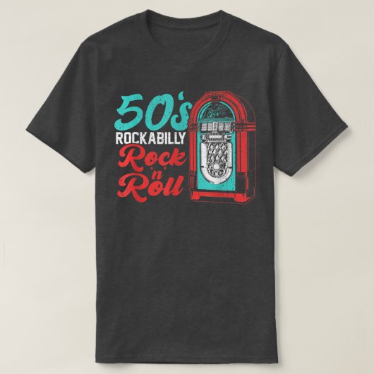 Rock 'N' Roll Rock Music Rockabilly uit 1950s T-shirt (Design voorkant)