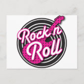 Rock N Roll rockabilable-plattegrond Briefkaart (Voorkant)
