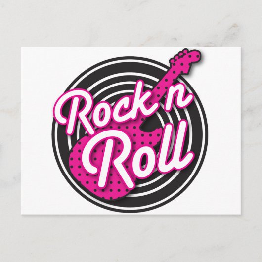 Rock N Roll rockabilable-plattegrond Briefkaart (Voorkant)