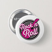 Rock N Roll rockabilable-plattegrond Ronde Button 5,7 Cm (Voorkant /achterkant)