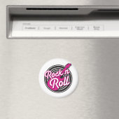 Rock N Roll rockabilly recordontwerp Magneet (Insitu (Vaatwasser))