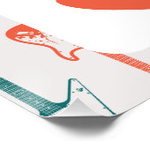 Rock n Roll Rockstar 1e verjaardag Welkom Perfect Poster (Hoek)