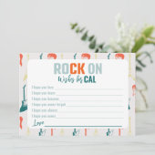 Rock n Roll Rockstar wenst voor de verjaardag Kaar Bedankkaart (Staand voorkant)