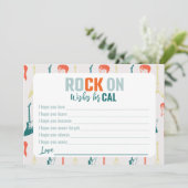 Rock n Roll Rockstar wenst voor de verjaardag Kaar Kaart (Staand voorkant)