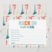 Rock n Roll Rockstar wenst voor de verjaardag Kaar Kaart (Voorkant / Achterkant)