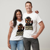 Rock-n-Roll Rode panda Pawsitively Geweldig T-shirt (Unisex)