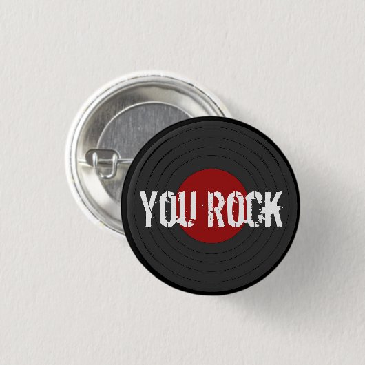 Rock N Roll Ronde Button 3,2 Cm (Voorkant /achterkant)