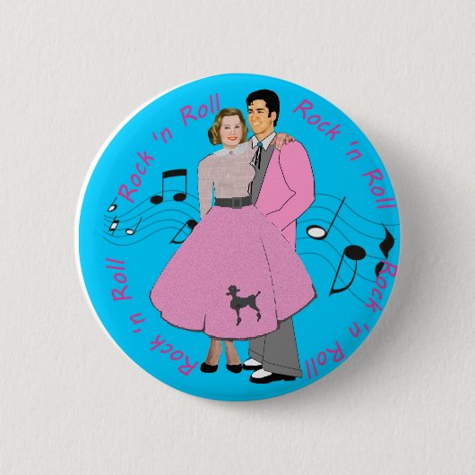 Rock ' n Roll Ronde Button 5,7 Cm (Voorkant)